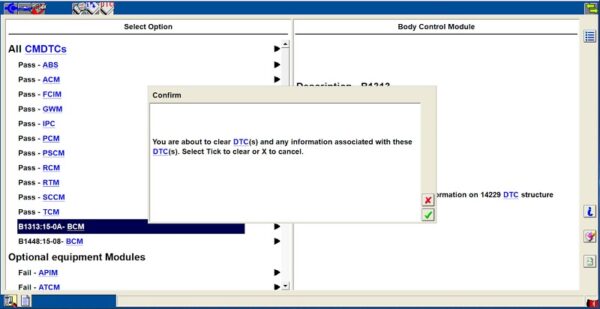 Clear Error ford ids software