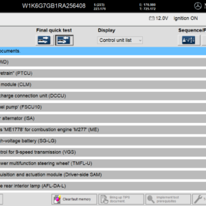 Final quick test Xentry Openshell Mercedes