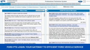Ford PTS Login Your Gateway to Efficient Ford Vehicle Service