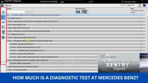 How much is a diagnostic test at Mercedes Benz