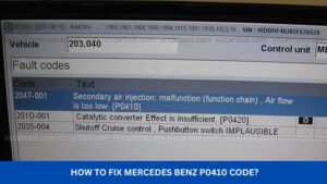 How to Fix Mercedes Benz P0410 Code