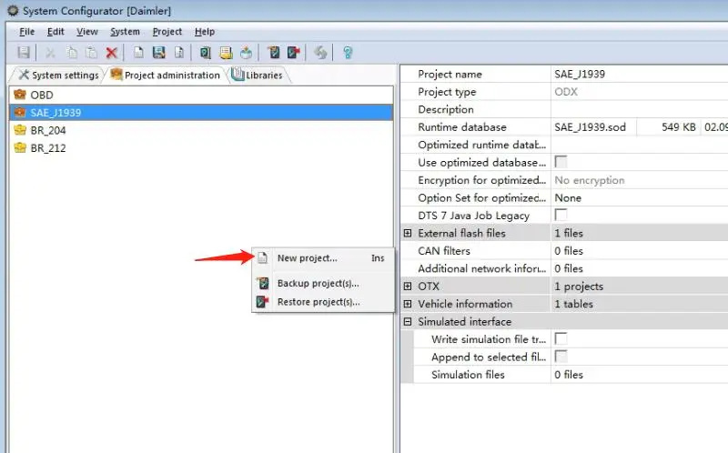 How to add a new project for DTS Monaco2