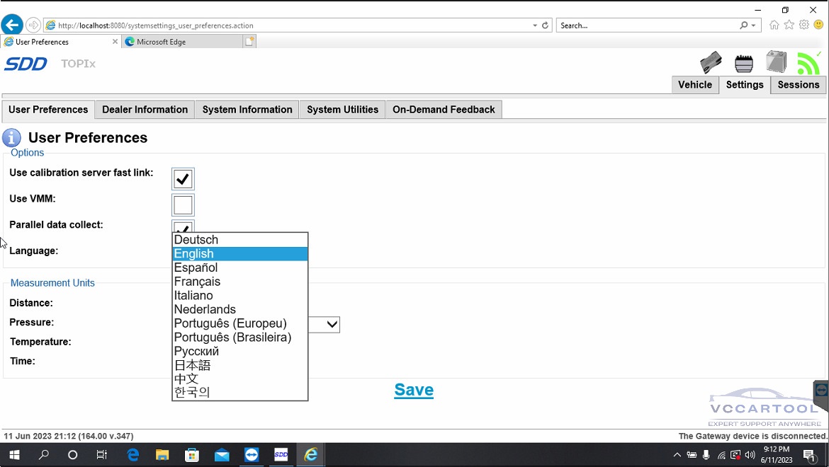 Language JLR SDD Software