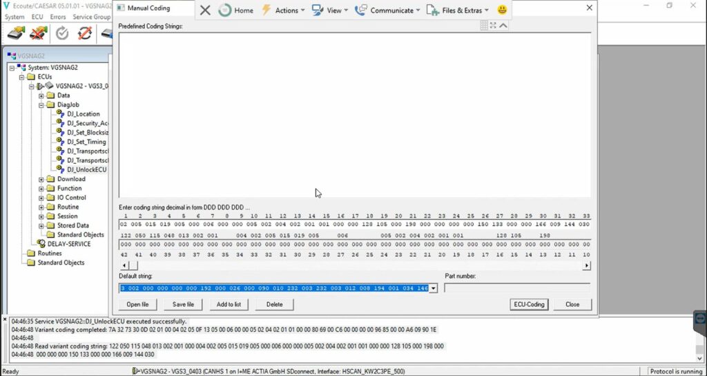 Manual Coding Vediamo Software