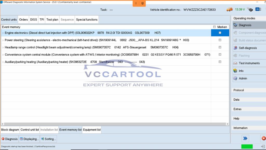 function ODIS SERVICE software version 25 (3)