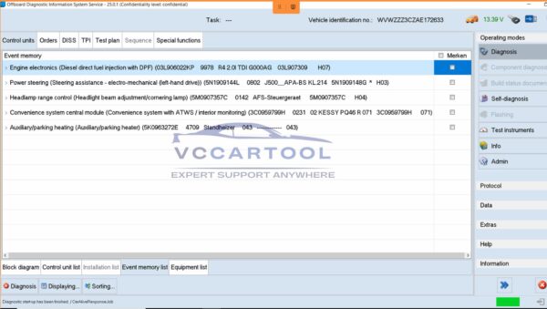 function ODIS SERVICE software version 25 (3)
