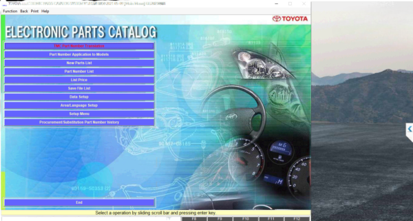 interface Toyota EPC