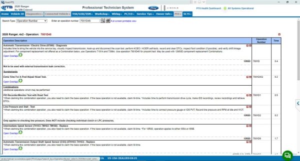 repair plan background ford pts