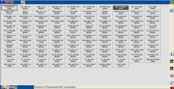 select data parameters ford ids software