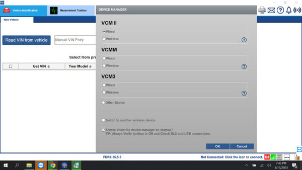 start interface fdrs software (2)