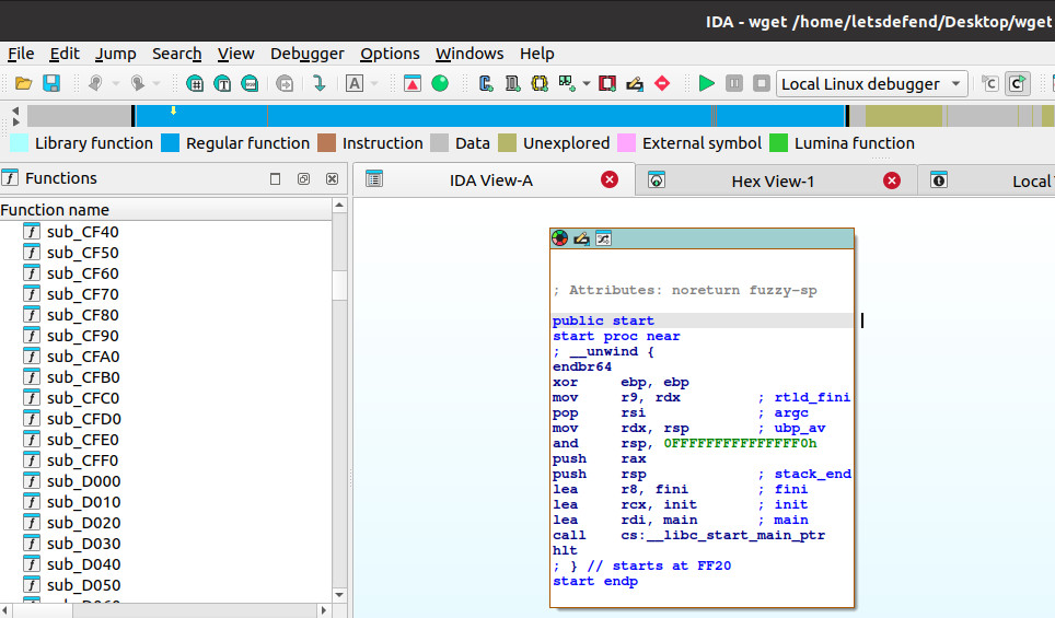 IDA Pro Interface