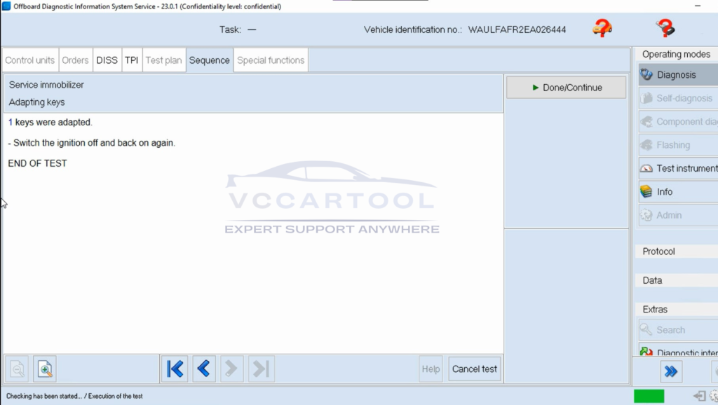 Audi login OS 23 programming key 2