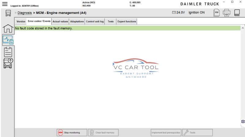 Daimler Truck Fault memory