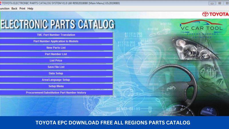 Toyota EPC Download FREE All Regions Parts Catalog
