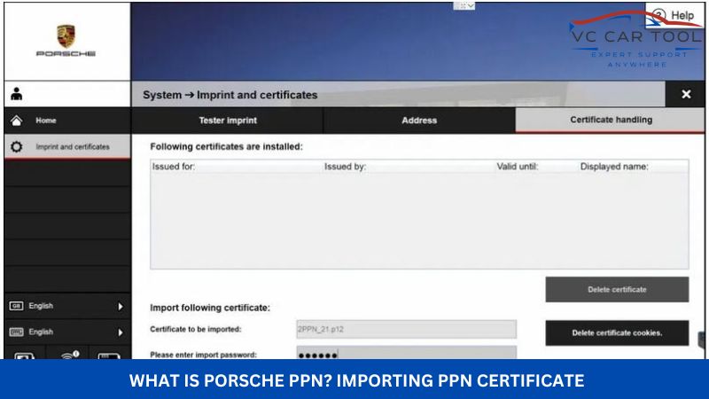 What is Porsche PPN Importing PPN certificate (1)