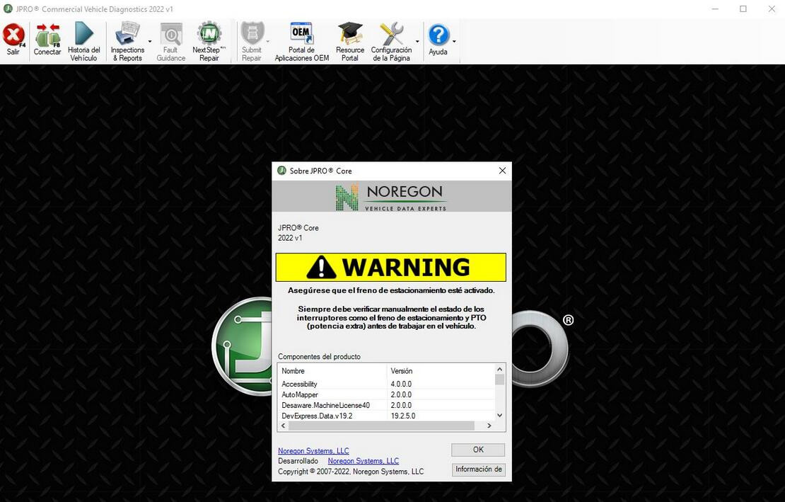 JPRO Noregon Commercial Fleet Diagnostics Software Interface