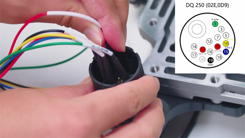 Godiag GT107+ connected to gearbox