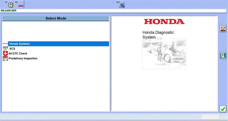 Honda HDS Data List Display