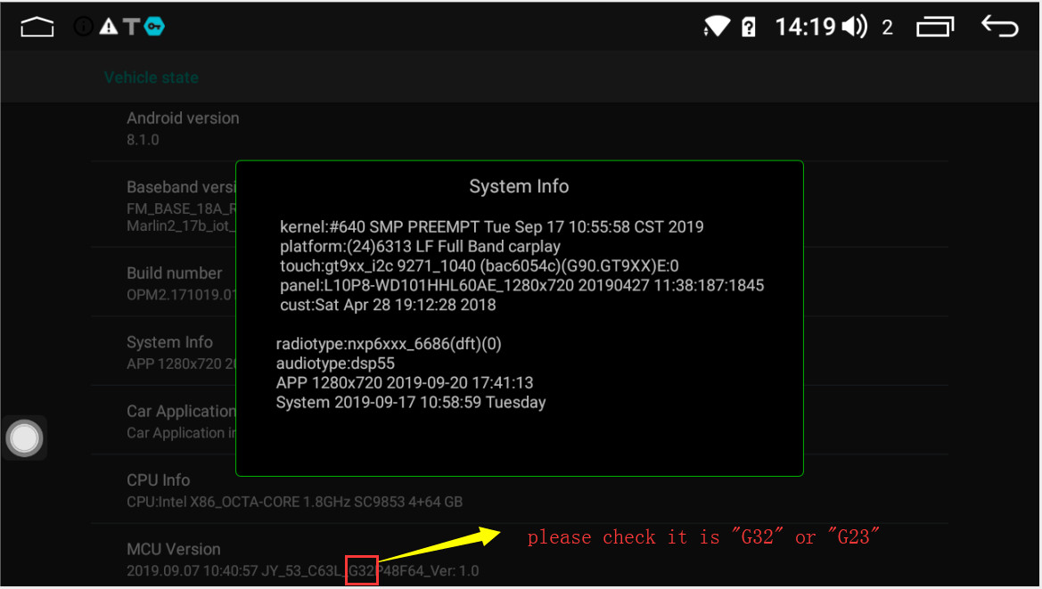 Android Head Unit CPU Identification