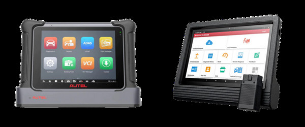 Detailed comparison of Autel MaxiSys Elite II and Launch X431 V+ diagnostic tools, illustrating differences in display specifications, operating systems, function availability, operating and storage temperatures, memory capacities, camera resolutions, connectivity options, software update durations, vehicle coverage ranges, input voltage requirements, battery capacities, weight measurements, dimensional attributes, and warranty terms.