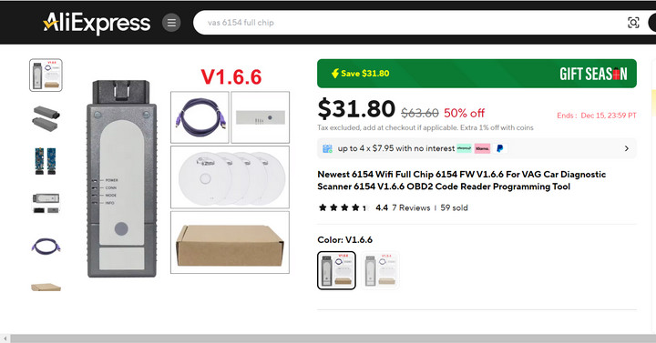 VAS 6154 clone interface unit for PIWIS 3 diagnostics