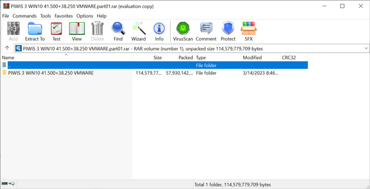 Winrar tool for PIWIS 3 extraction