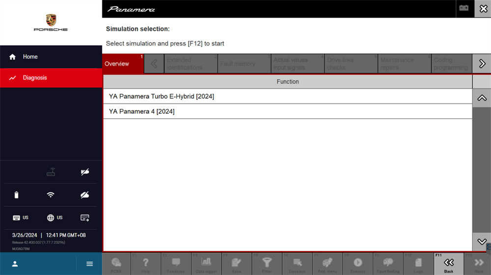 PIWIS 4 Test Routines Execution