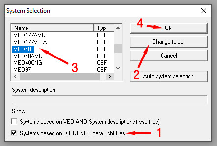 Vediamo CBF File Selection