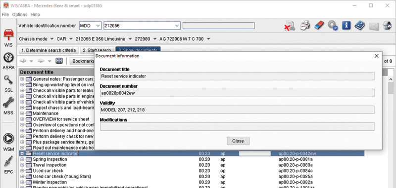 Document Results Window