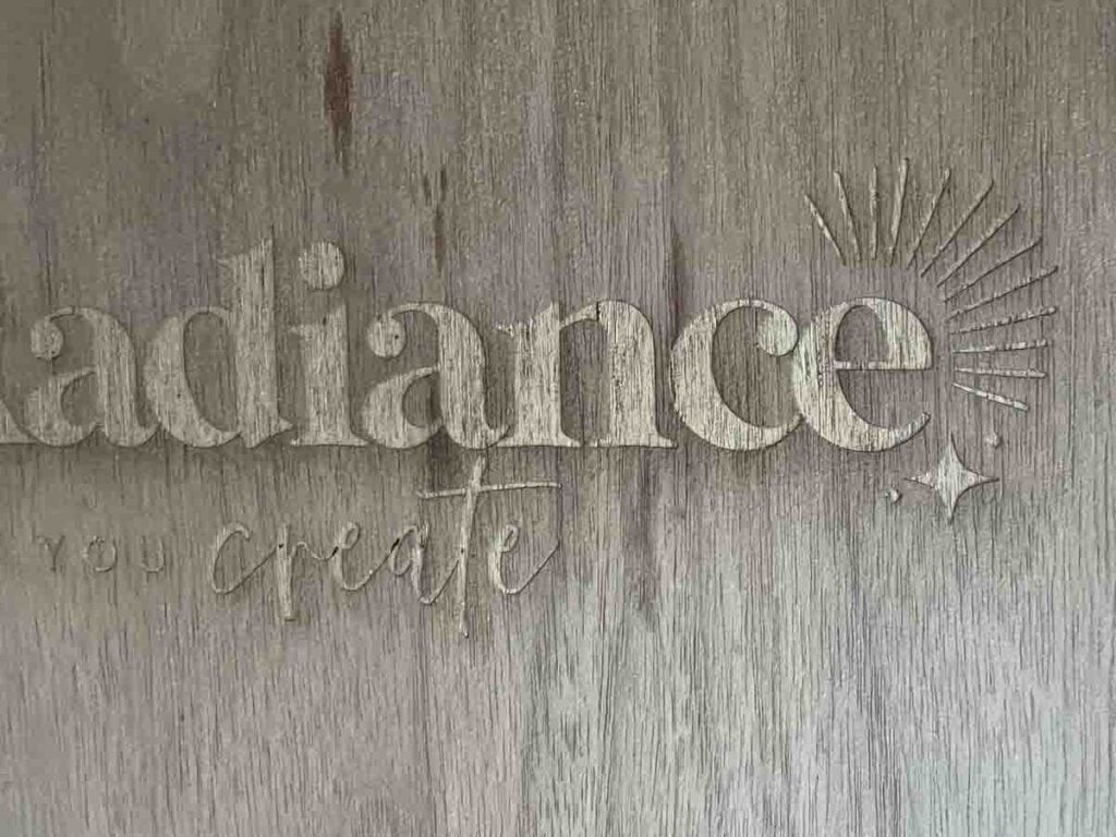 laser engraving details with the M1