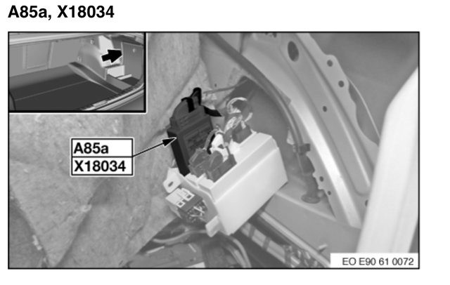 RDC module location in the trunk