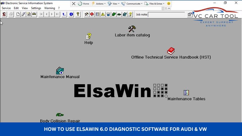 How to use Elsawin 6.0 Diagnostic Software For Audi & Vw