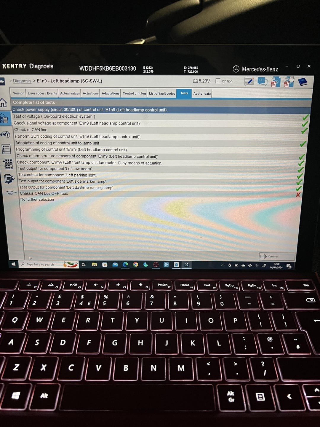 Mercedes Headlight Coding Error on Xentry