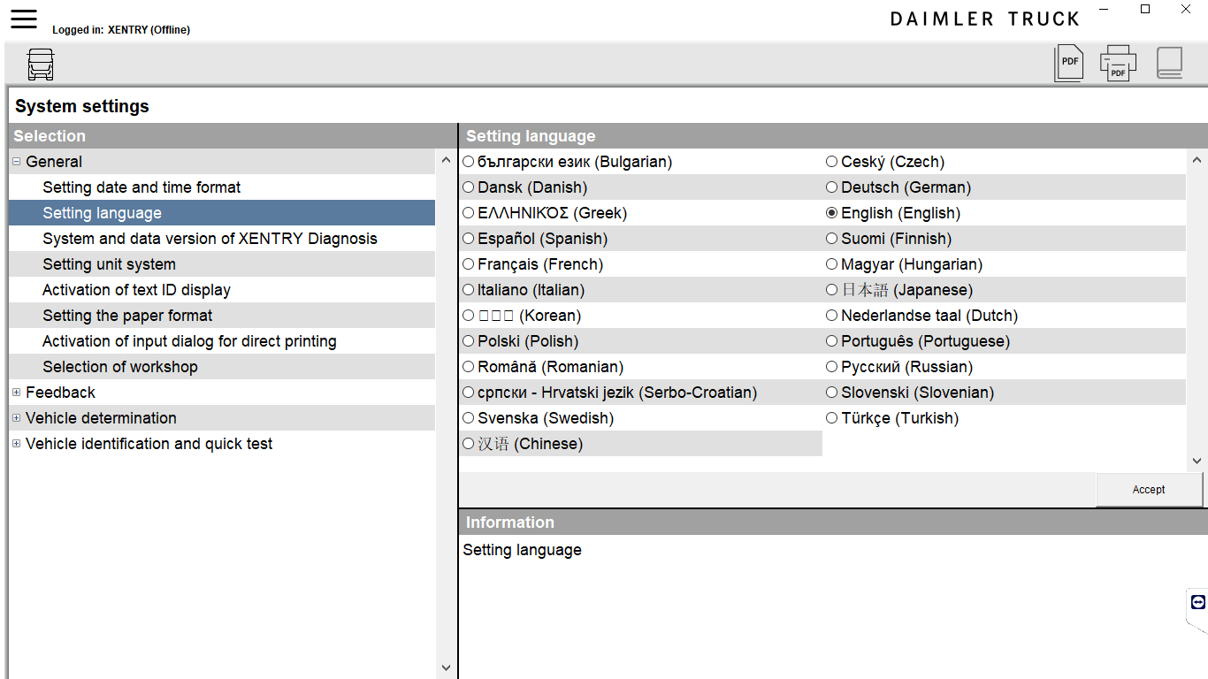 Mercedes Truck Diagnostic Software Language
