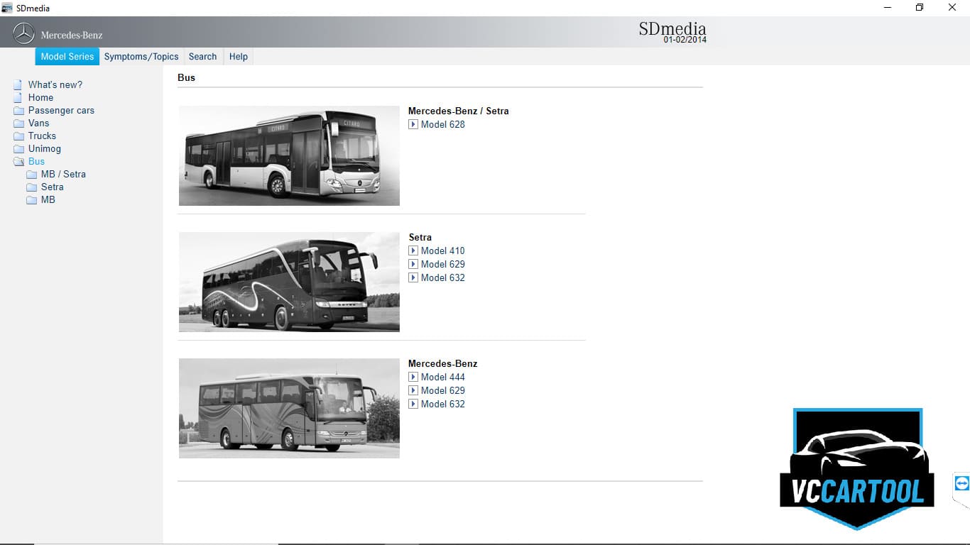 Bus model supported Mercedes SDMedia