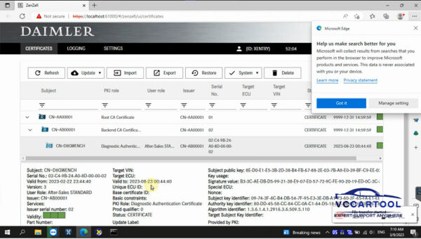 Mercedes Xentry Zenzefi Certificate (2)