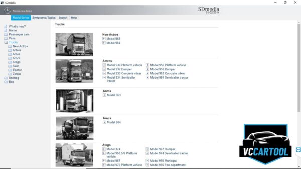 Truck model supported Mercedes SDMedia