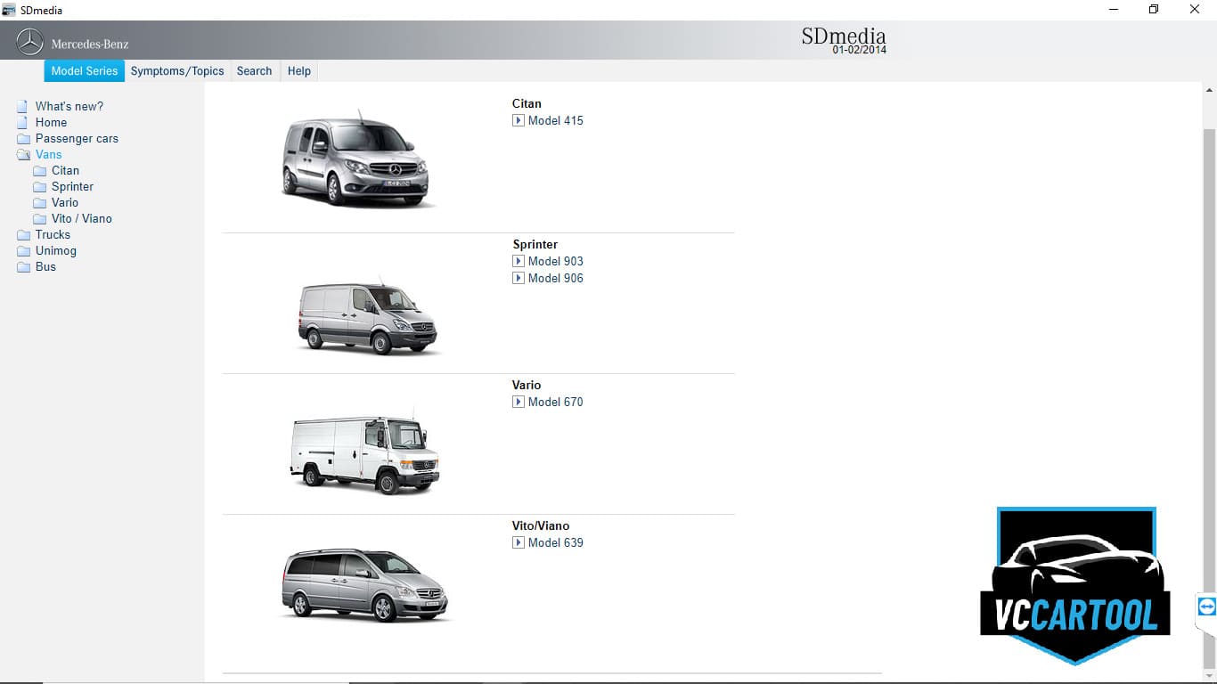 Van model supported Mercedes SDMedia